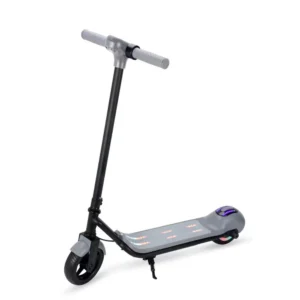 ZL-E7 Kids Electric Scooter 110W Motor, 24V Battery | Foldable Lightweight Aluminum Scooter with LED Headlamp, Bluetooth Speaker & Vacuum Tires, Grey